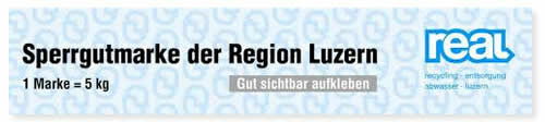 Sperrgutmarke Real Luzern, 1 Marke