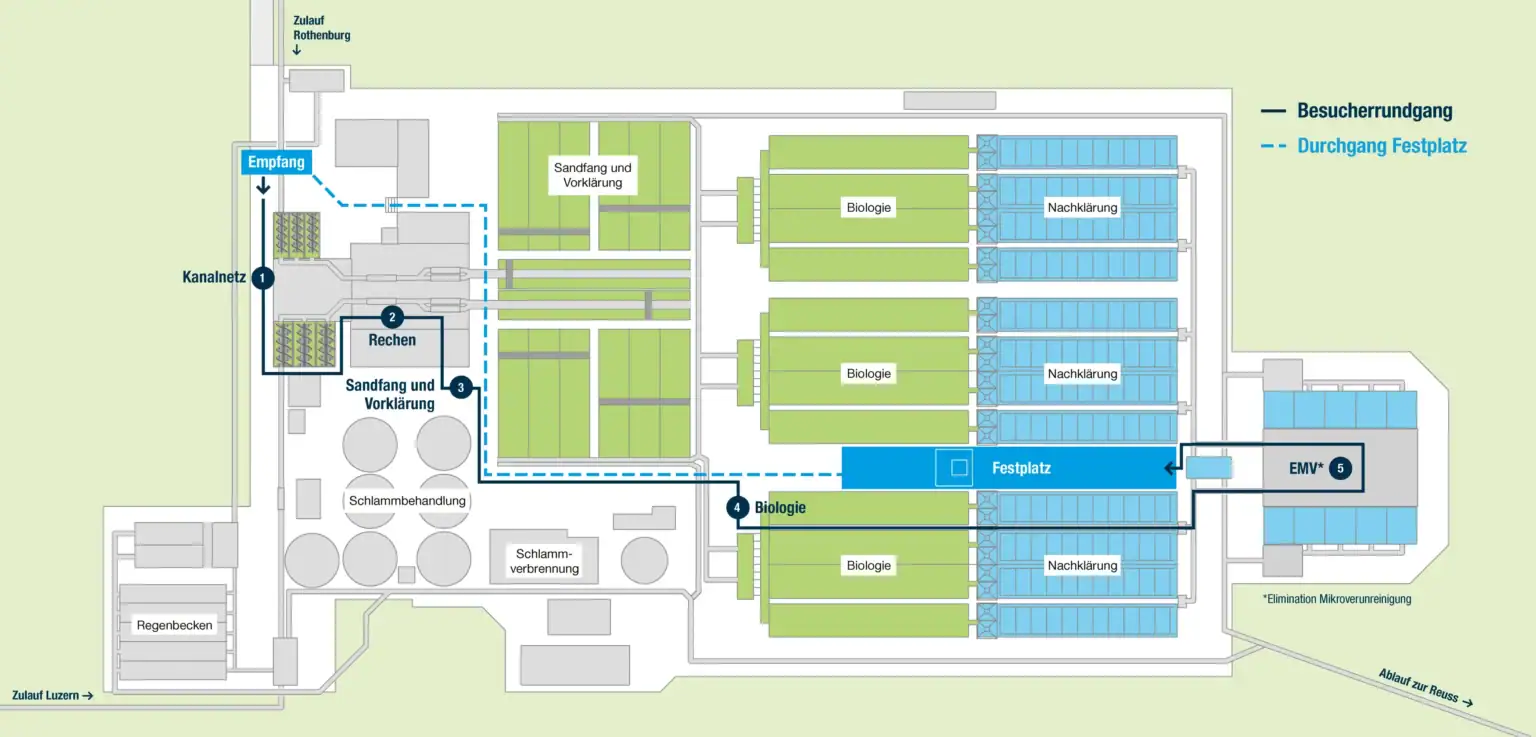 Plan des Festgeländes der Ara